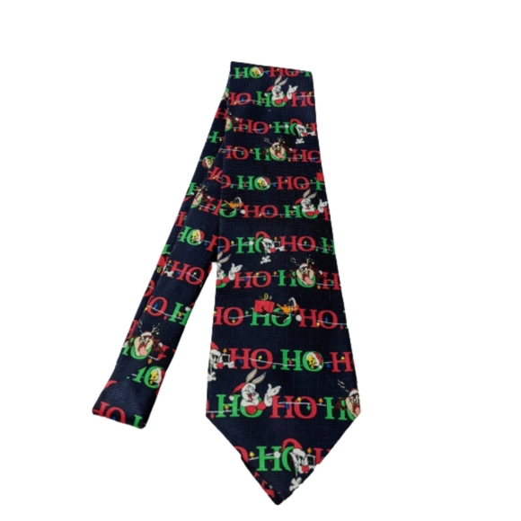 Looney Tunes Ho Ho Ho Navy Blue Christmas Necktie - Picture 1 of 7